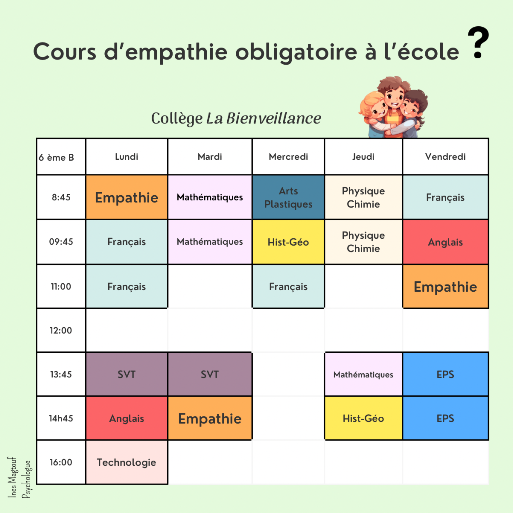 Cours d'empathie à l'école